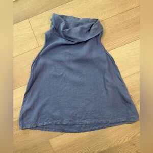 Etta Tank by Bryn Walker women’s 100% linen cowl neck denim color xs